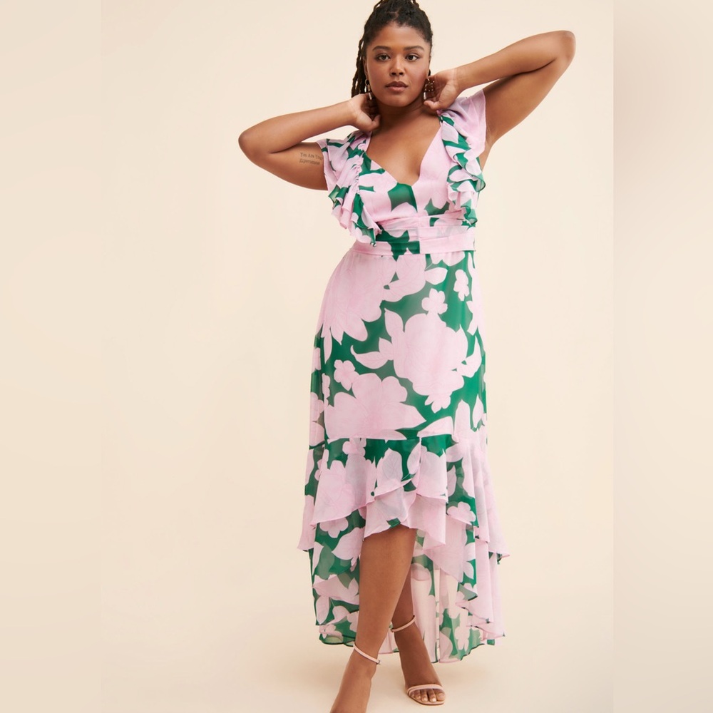 Hutch Chiffon Ruffled Maxi Dress